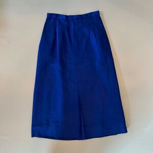 Blue silk skirt